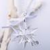 New Annual Clear Crystal Glass Star Snowflake Car Mirror Ornament Xmas Gift 2.9"   372208565373